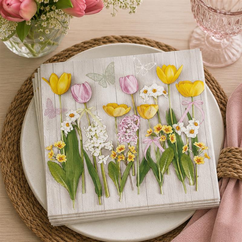 PAPER NAPKIN Tulip Spring Flwr