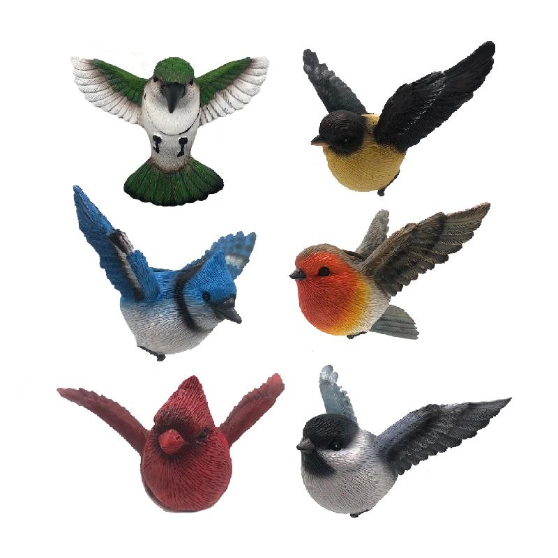 6 Asst. Magnetic Window Birds