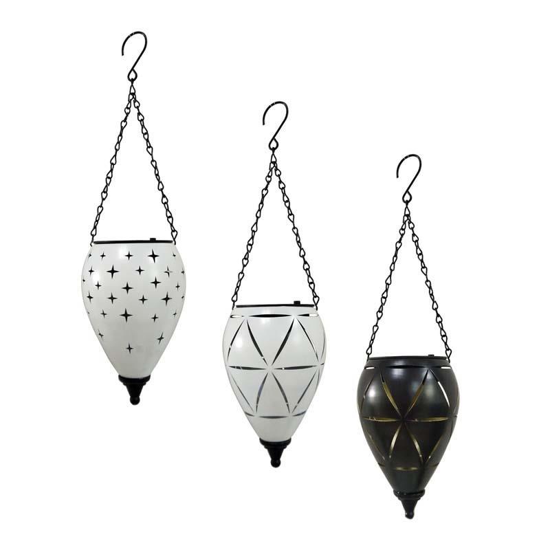 3 Asst. Solar Hanging Lanterns