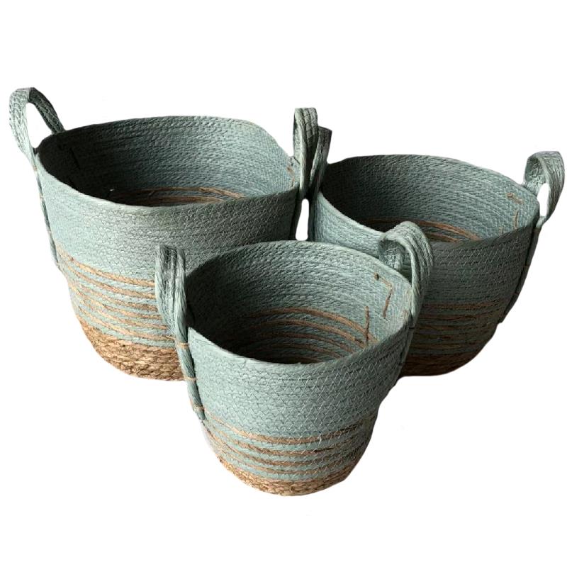 Set of 3 Baskets - Blue