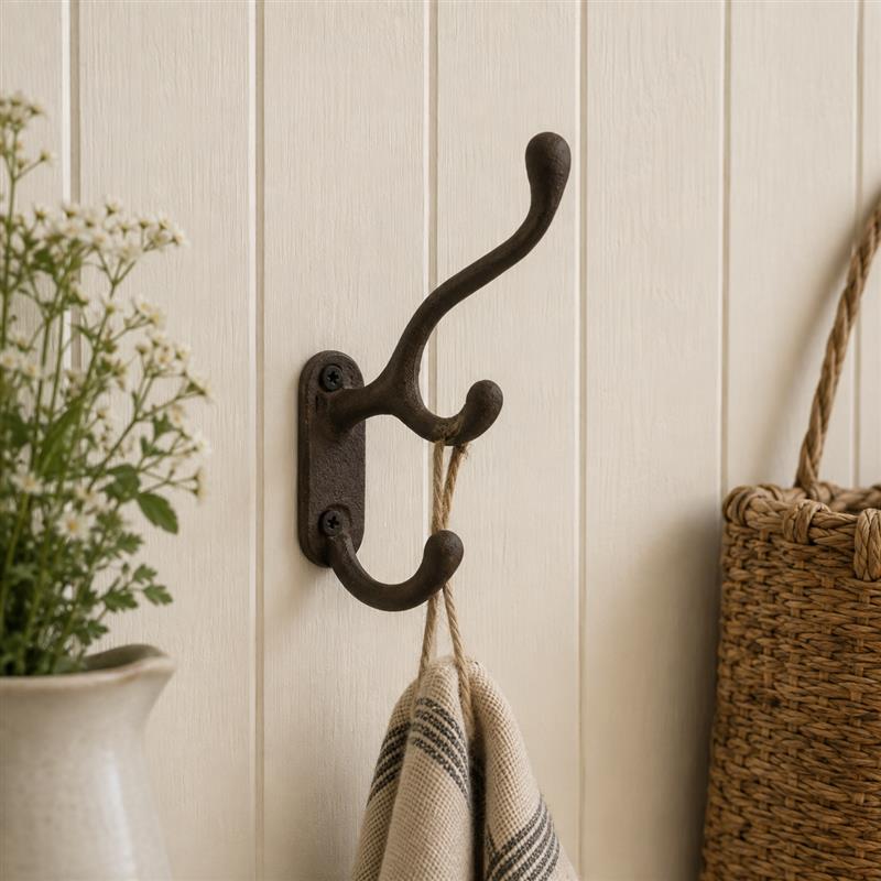 Cast Iron Triple Wall Hook