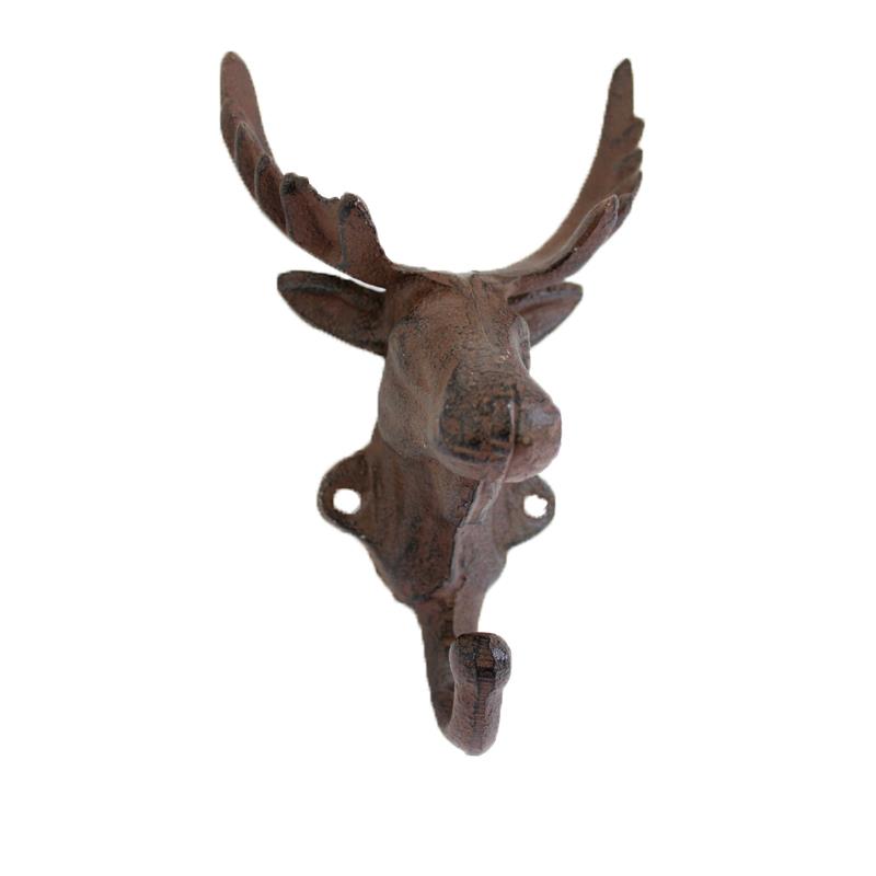 Cast Iron  Moose Head Hook
