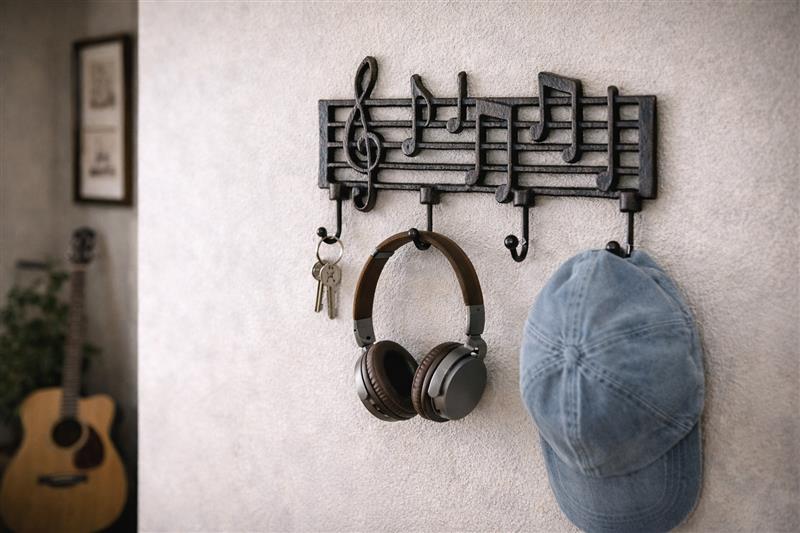 Cast Iron Musical Note Hooks