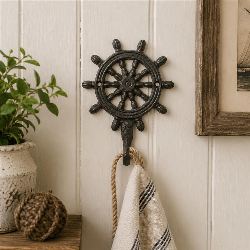 Cast Iron Ship Wheel Hook