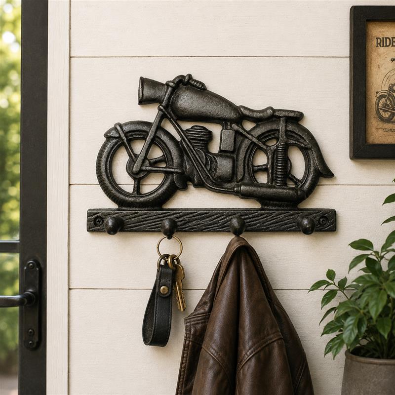 Cast Iron Motorcycle Keyrack