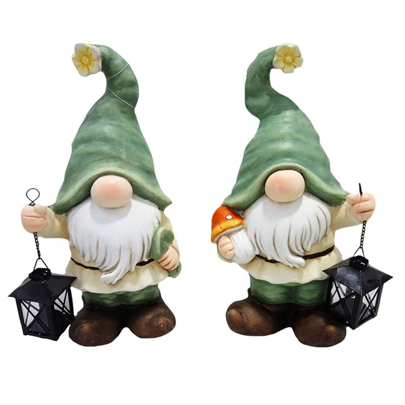2 ASST Gnome With Lantern