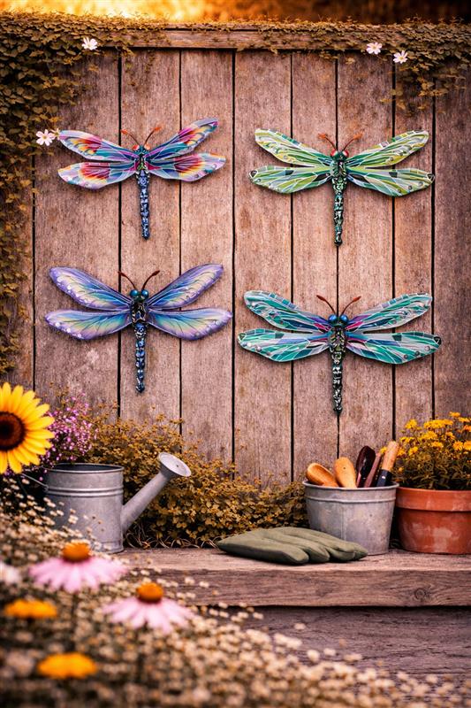 4 Asst. Dragonflies