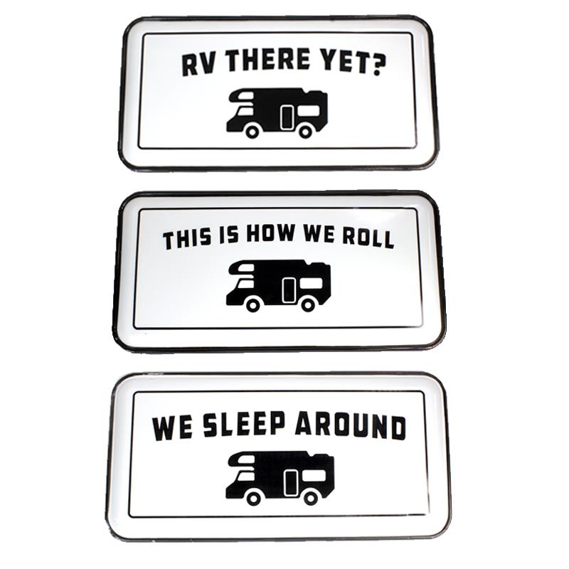 3 Asst. RV Camper Enamel Signs