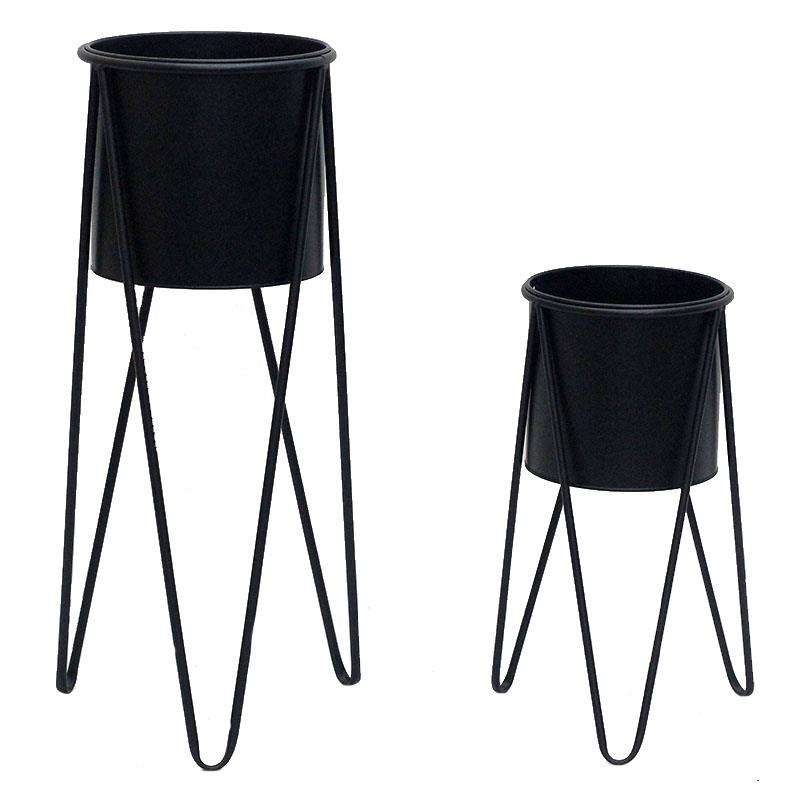 Set of 2 Planters w/ Stand - B