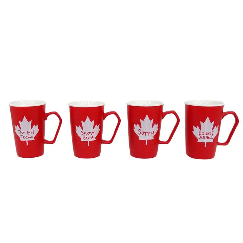 4 Asst. Canada  Mugs 12oz