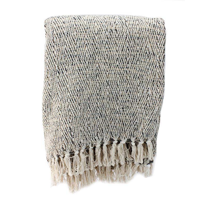 Throw Blanket Beige/Grey