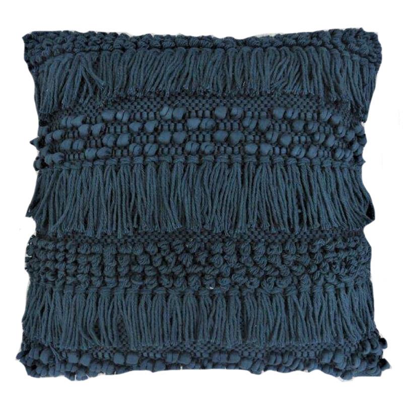 Blue Shag Square Pillow