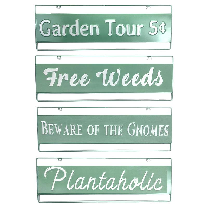 4 Asst. Garden Plaques