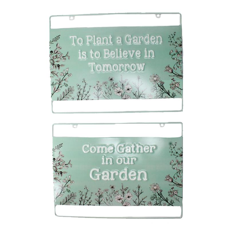 2 Asst. Garden Plaques