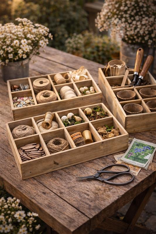 Set of 4 Wd Display Boxes-cast