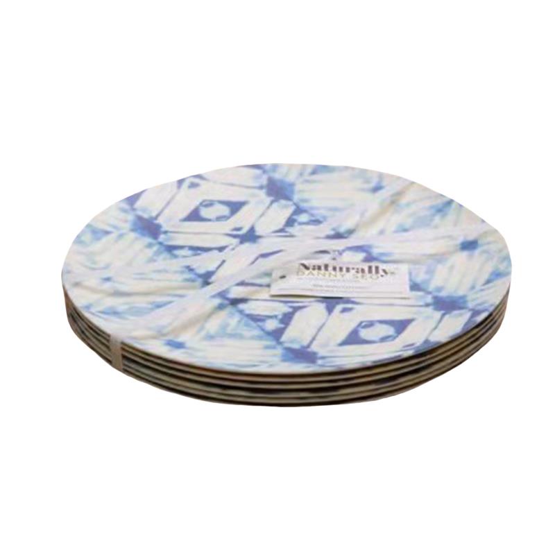 Bamboo Plate Large Blue