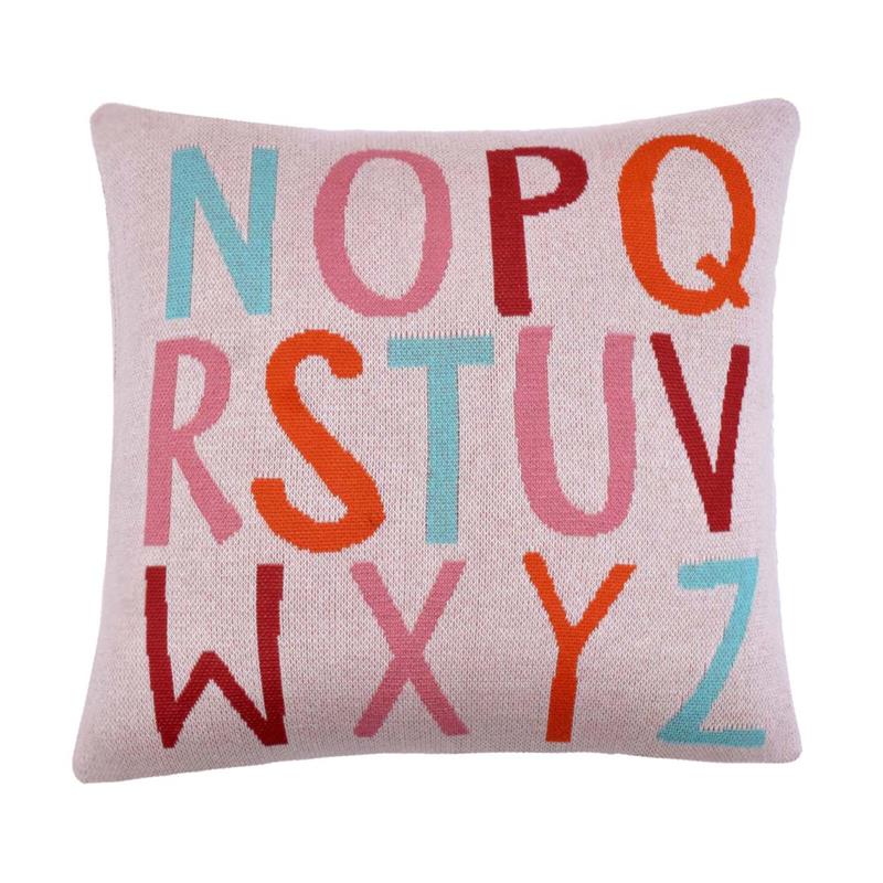 Alphabet Knit Pillow