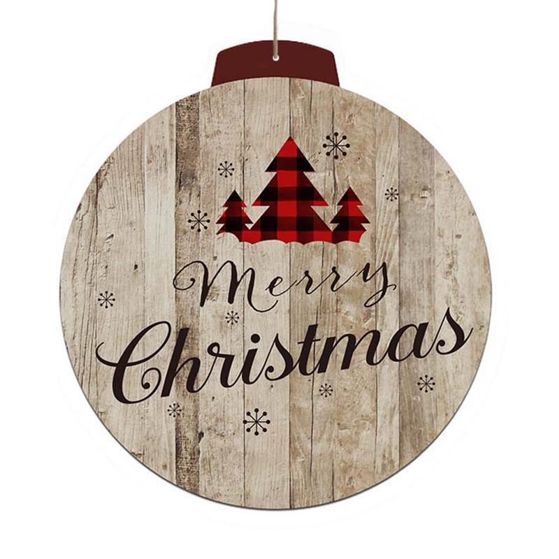 Round Plaid Tree LED Wall Art