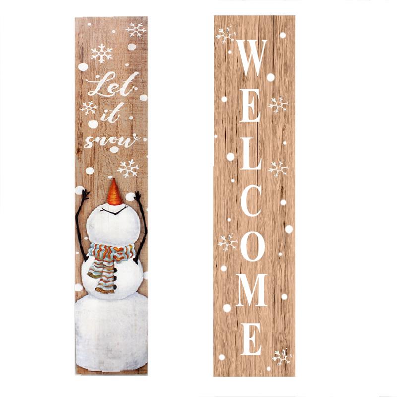 Porch Sign Let It Snow/Welcome