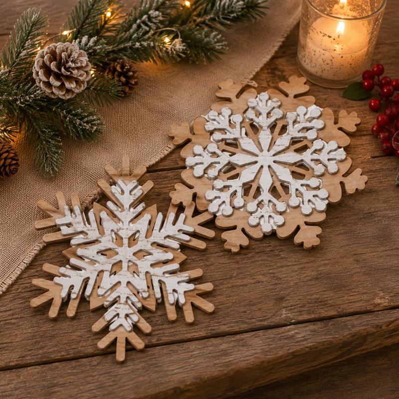 2 Asst Snowflakes