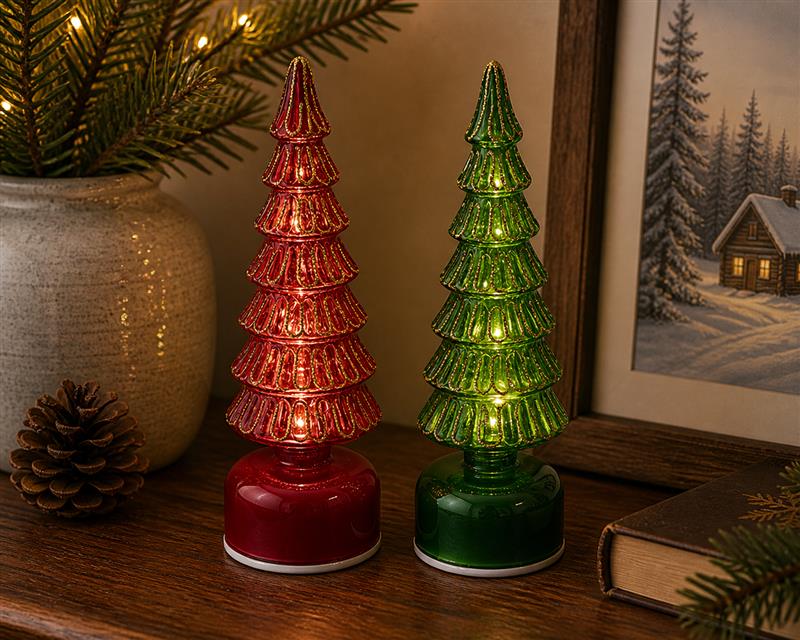 2 Asst LED Spinning Tree