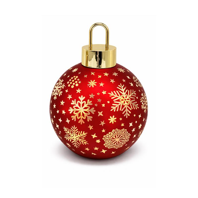 LED Glass Ornament Red Sml