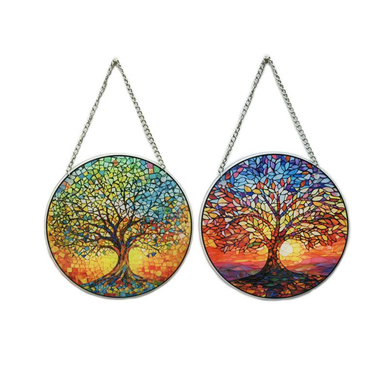 3 Asst Tree Window Decor