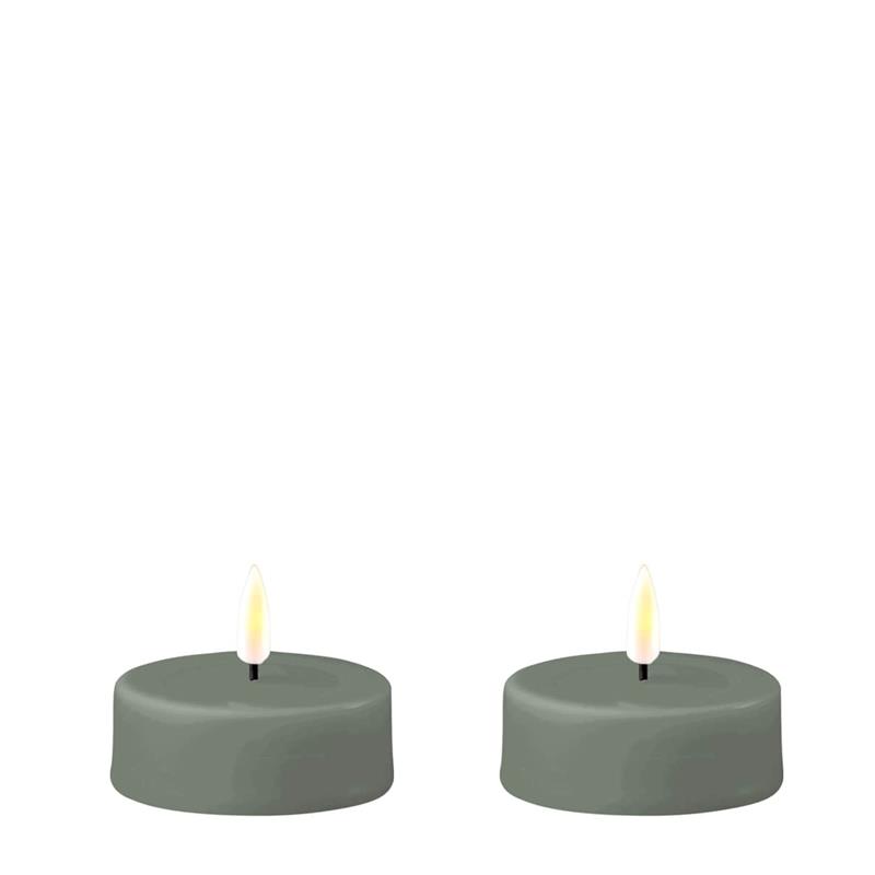SAGE GREEN LED JUMBO TEALIGH