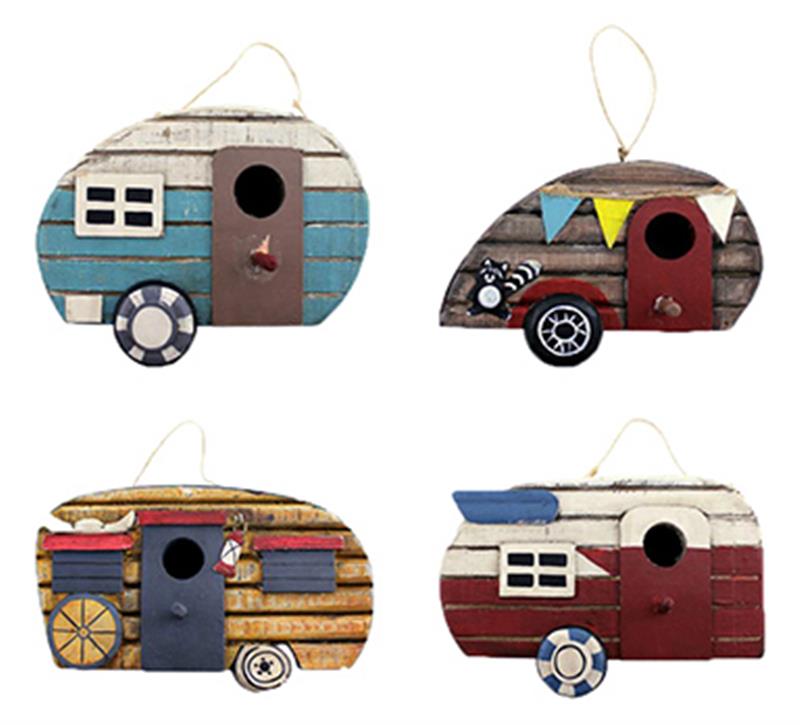 4 Asst. Trailer Birdhouses