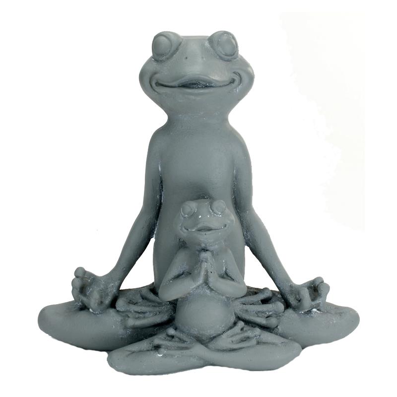 Yoga Frogs Statue =