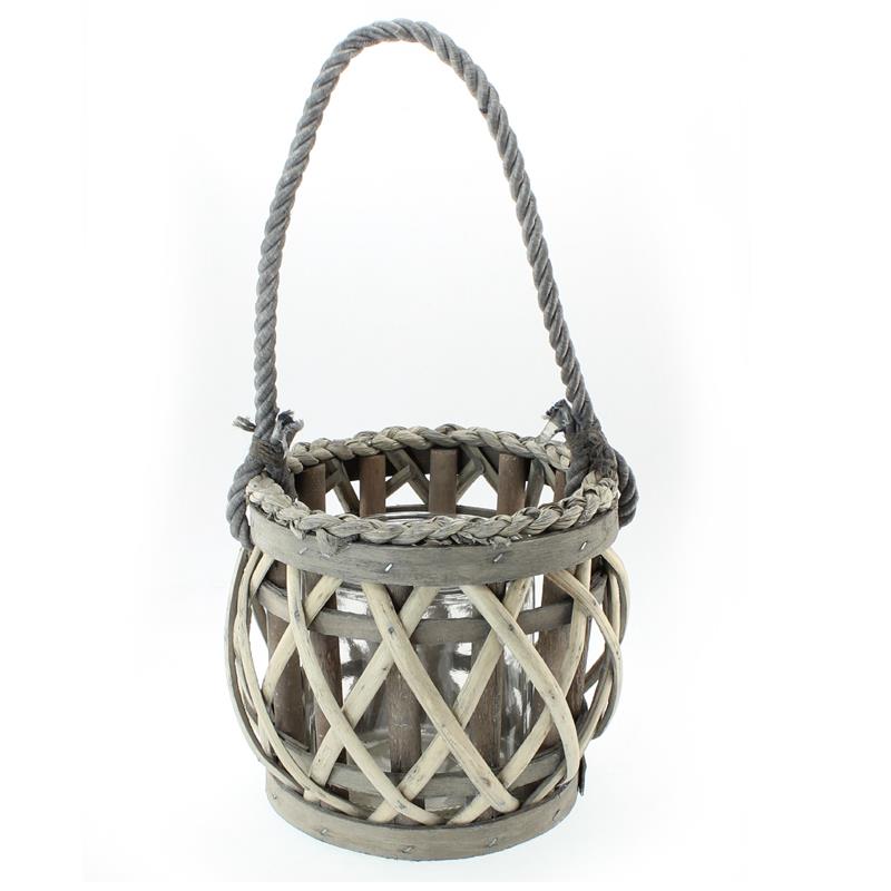 Willow Candle Lantern Round