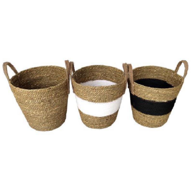 3 Asst. Baskets With Handles