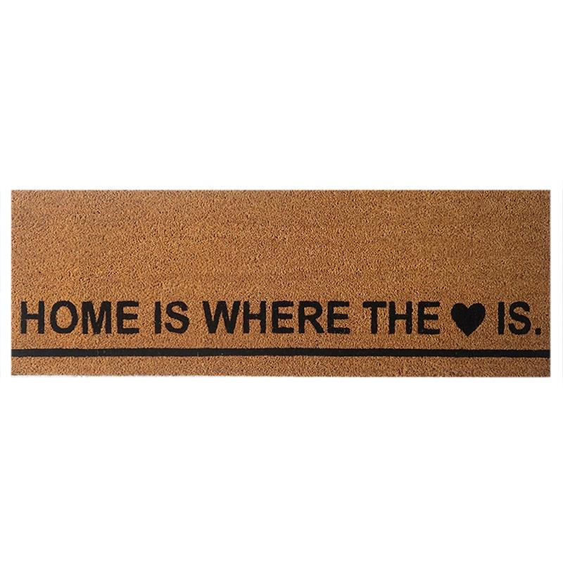 Home Heart Door Mat Long