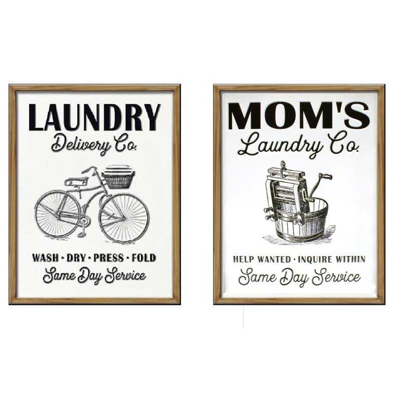 2 Asst. Laundry Sign