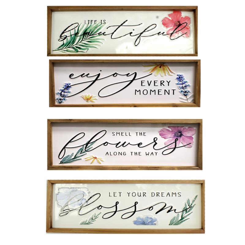 Floral Signs 4 Assorted