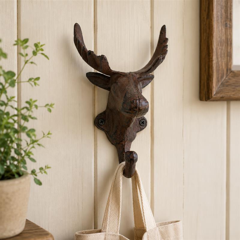 Cast Iron  Moose Head Hook