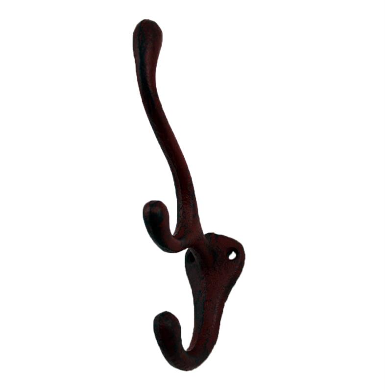 Cast Iron Red Double Wall Hook
