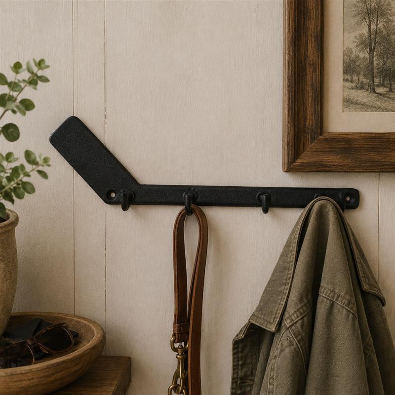 Cast Iron Hockey Key Rack