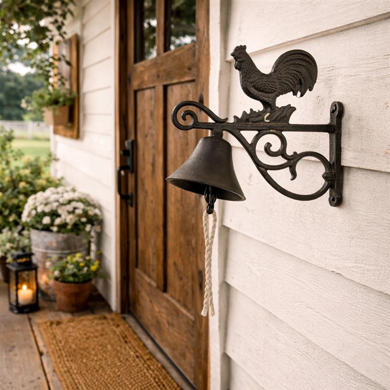 Cast Iron Rooster Bell