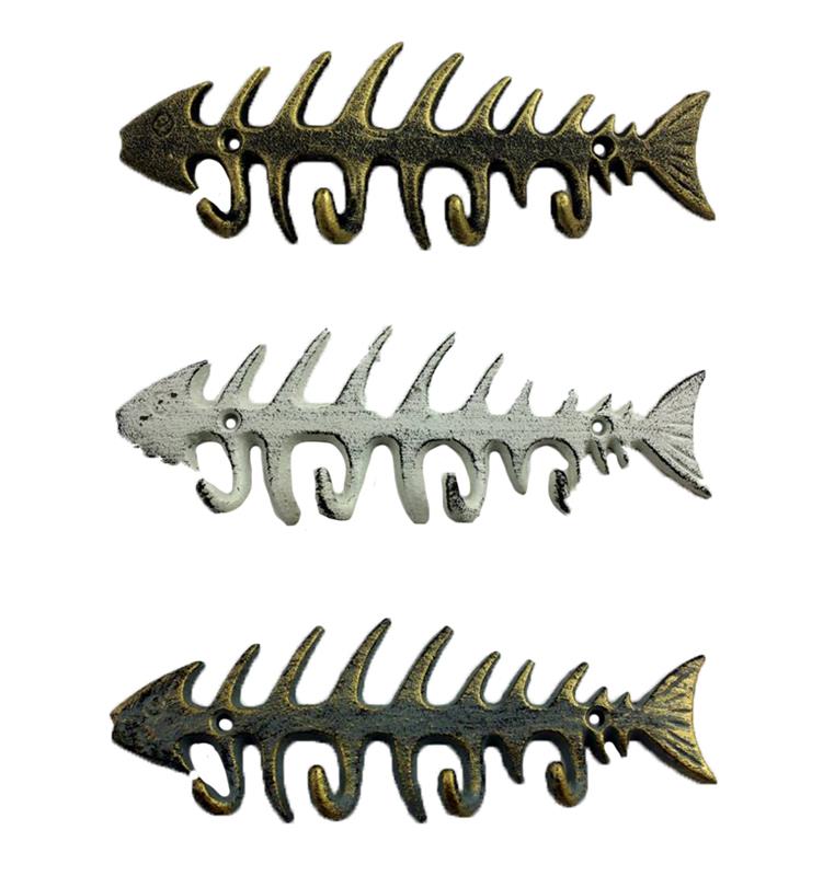 3 Asst. Cast Iron Fish Hooks