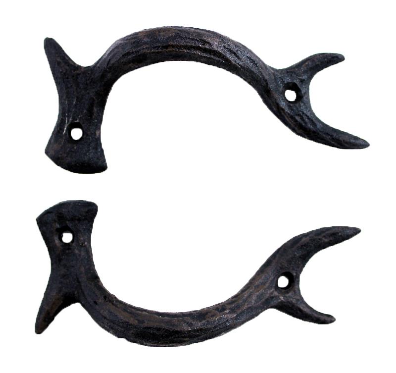 Cast Iron Antler Door Hndl pr