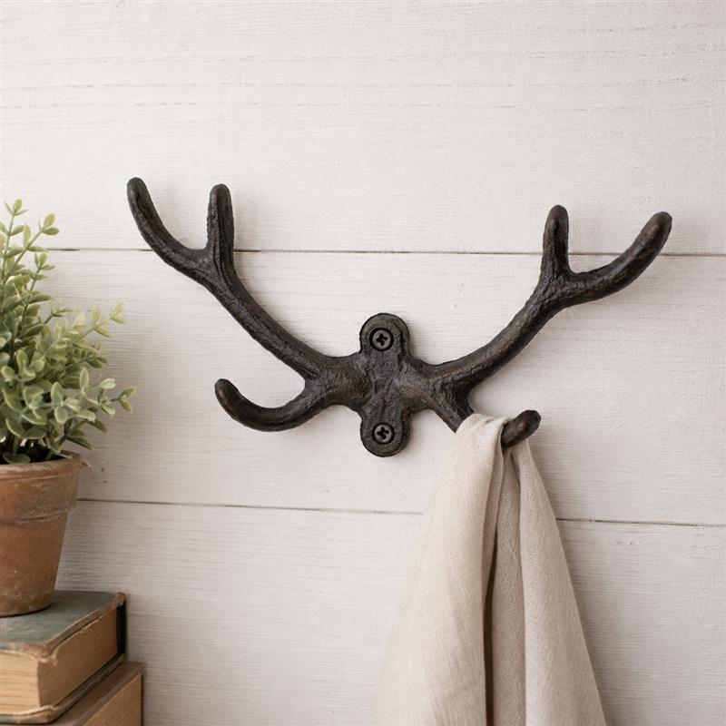 Cast Iron Antler Hook