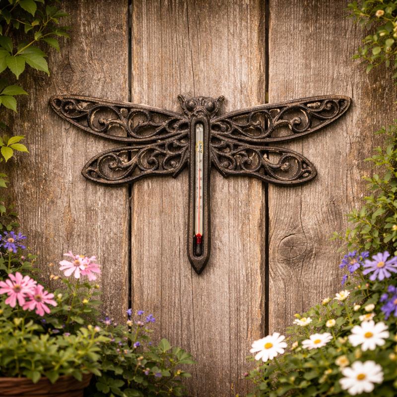 Cast Iron Dfly Thermometer