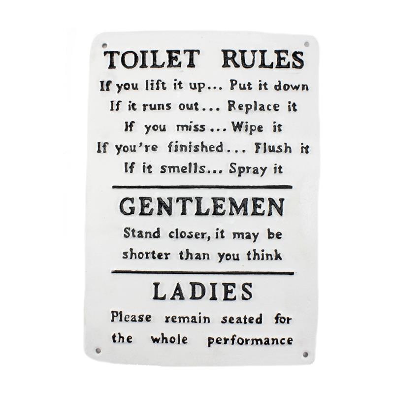 Cast Iron Toilet Rules