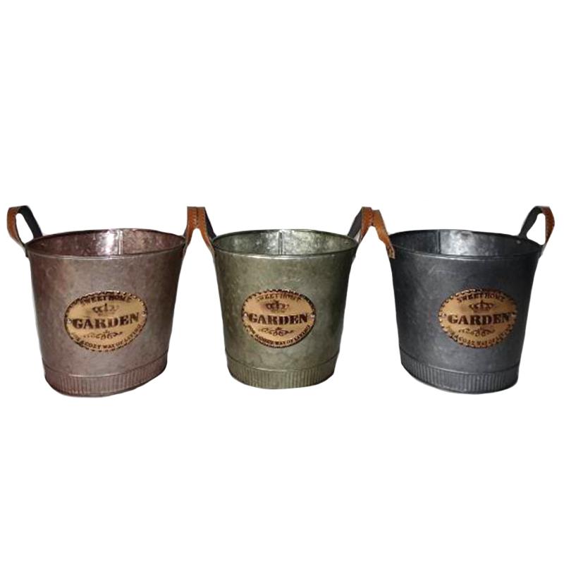 3 Asst Planters w/emblem