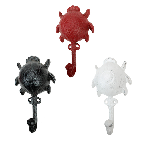 3 Asst. Cast Iron Ladybug Hook