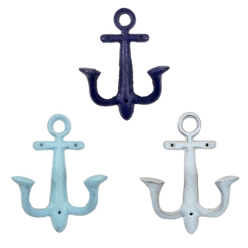 3 Asst. Cast Iron Anchor Hook