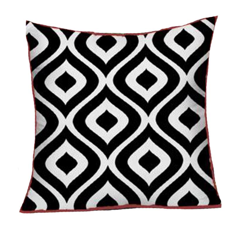 Outdoor Pillow Black Retro