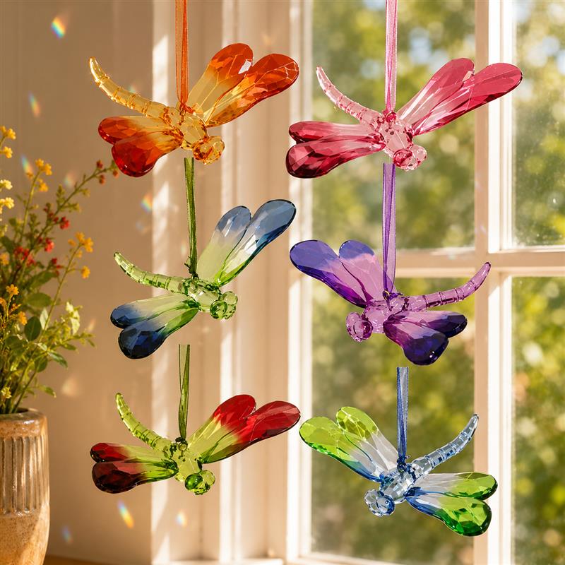 6 Ast Dragonfly Suncatchers AP