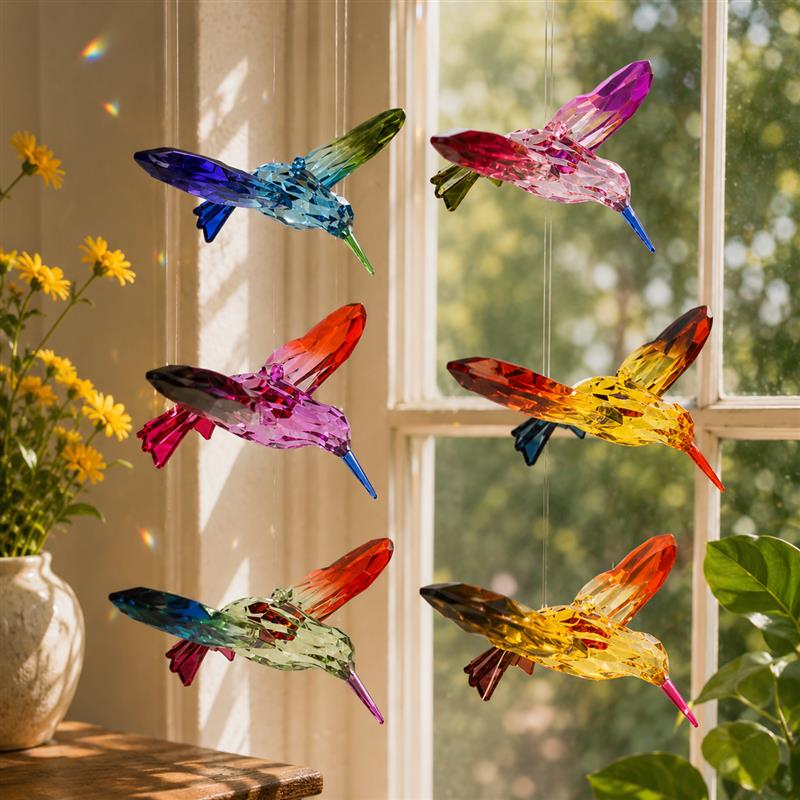 6 Asst. Hummingbird Suncatcher